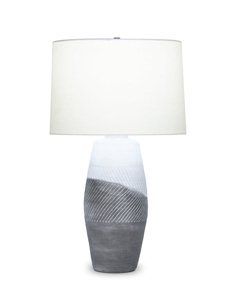 Aaron Accent Graphic Drum Table Lamp Eclectic