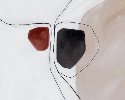 Connectivity Modern Abstract Hand Painted Floating Wall Art