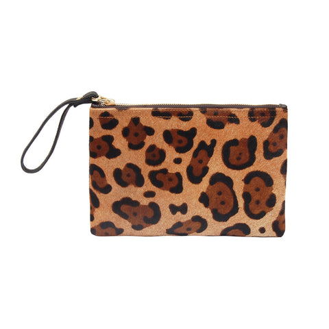 Evening Leopard Graphic Handmade Clutch