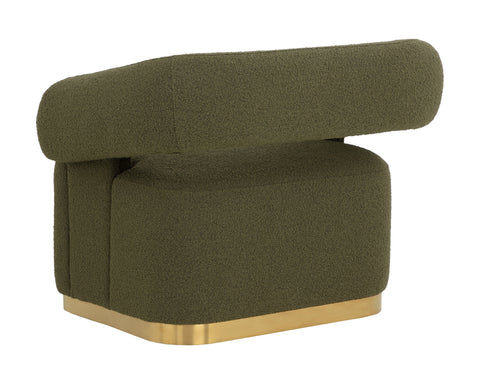 Timeless Minimalist Barrel Lounge Chair with Plinth Base