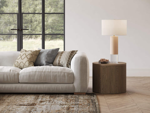 Admiral Column Fluted Handcrafted Table Lamp