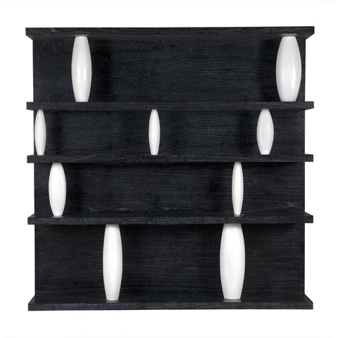 Modern Standard Bookshelf Solid Wood