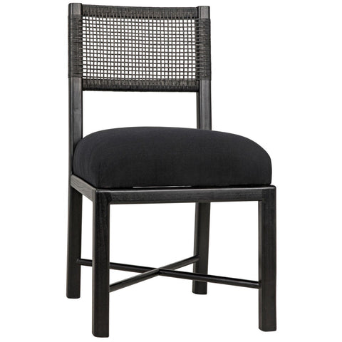 Lobos Timeless Minimalist Dining Side Chair with Padded Seat