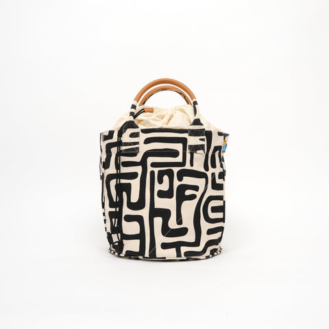 Abstract Graphic Drawstring Tote
