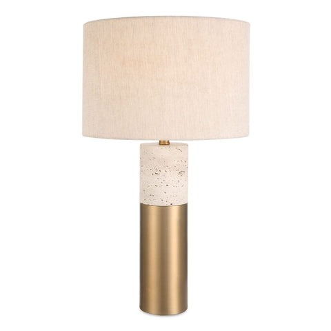 Gravitas Column Table Lamp in Brass Contemporary Style