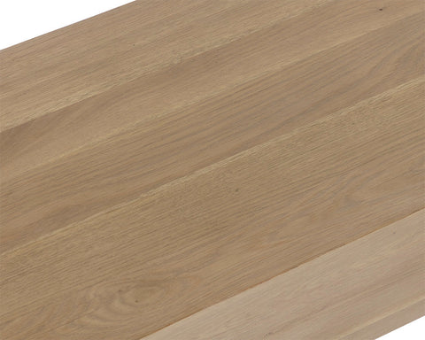 Artful Traditionalist Oak Accent Bench with Plinth Base