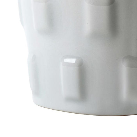 Decorating Essentials Modern Geometric Embossed Porcelain Table Vase