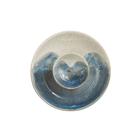 Everyday Abstract Bohemian Glazed Stoneware Dip Bowl