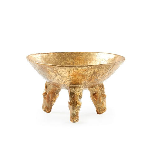 Decorating Essentials Contemporary Gold Leaf Bowl Vase