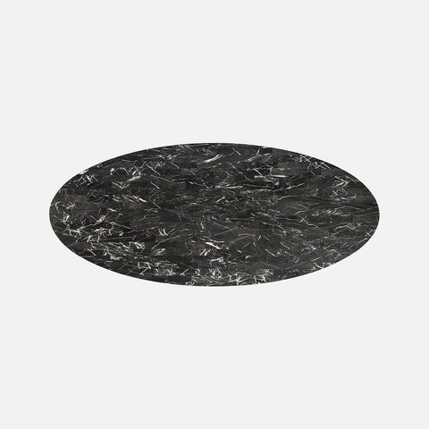 Made Goods Minimalist Tulip Dining Table with Oval Stone Frame