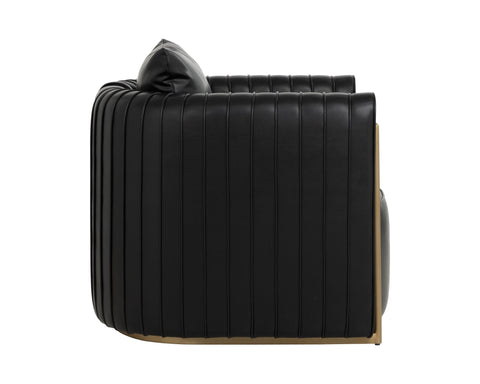 Timeless Minimalist Barrel Lounge Chair with Piping