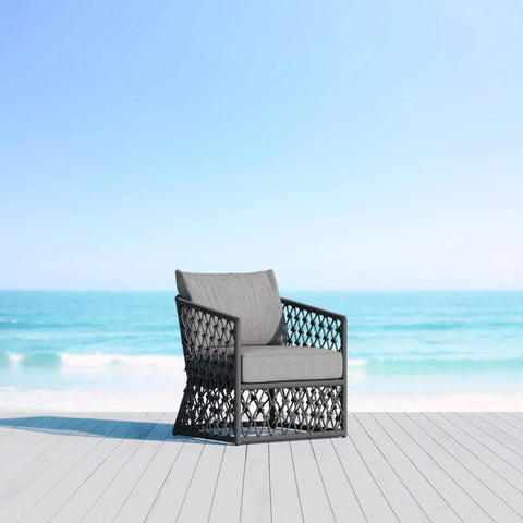 Amelia Modern Accent Chair with Armrests for Lawn & Garden