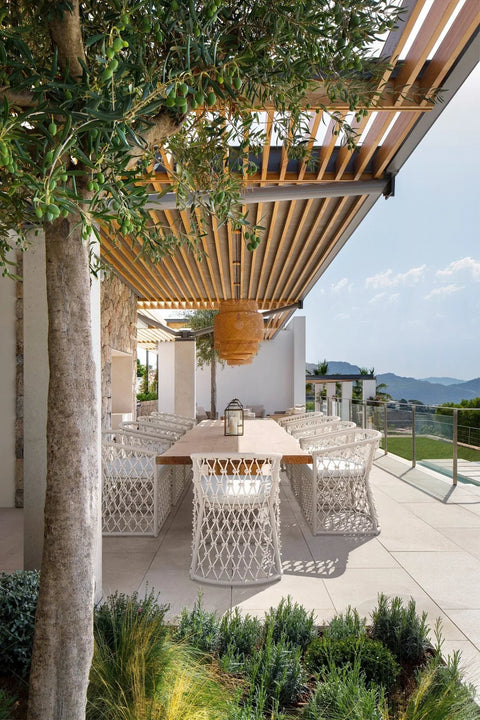 Amelia Coastal Outdoor Furniture with Curved Armrests