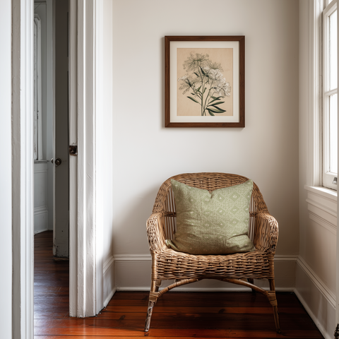 Americana Throw Pillow in Edamame