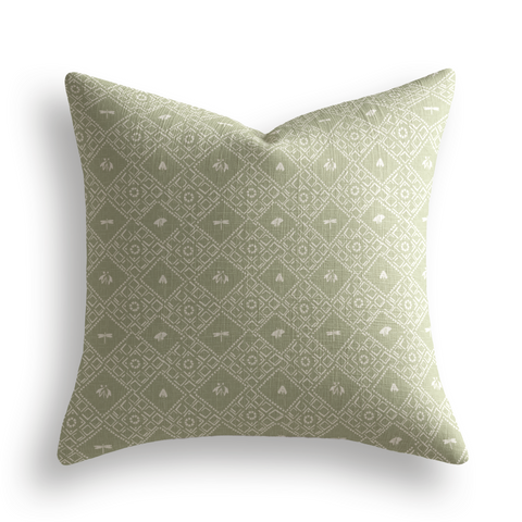 Americana Throw Pillow in Edamame