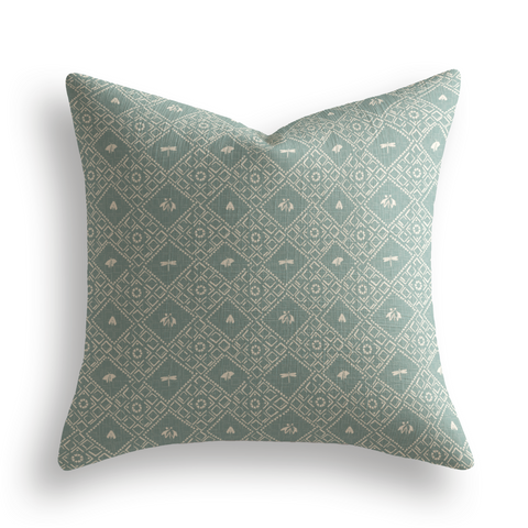 Americana Throw Pillow in Teal