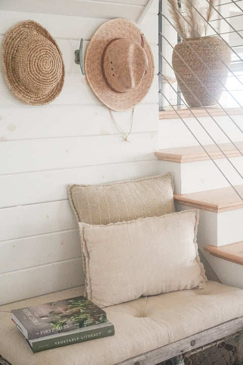 Anaya Monochromatic Scandinavian Accent Pillow with Fringe - 26X 26 - 20 x 20 - 14 x 20