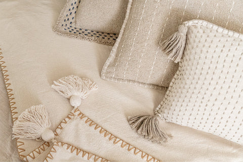 Anaya Classic Bohemian Handcrafted Pillow Cover with Embroidery - 20 x 20