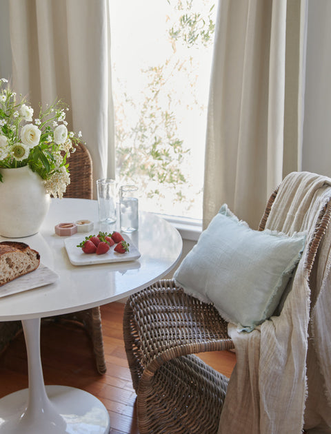 Anaya Monochromatic Scandinavian Textured Linen Accent Throw Pillow - 26X 26 - 20 x 20 - 14 x 20