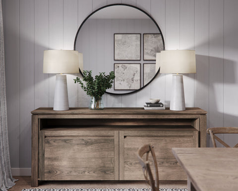 Annabelle Column Carving Contemporary Table Lamp