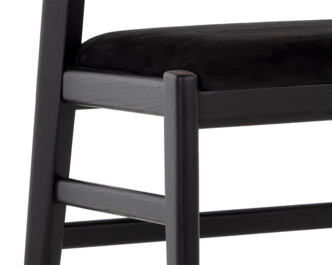 Timeless Minimalist Oak Slat Back Contemporary Counter Stool