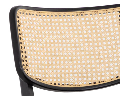 Timeless Minimalist Oak Slat Back Contemporary Counter Stool