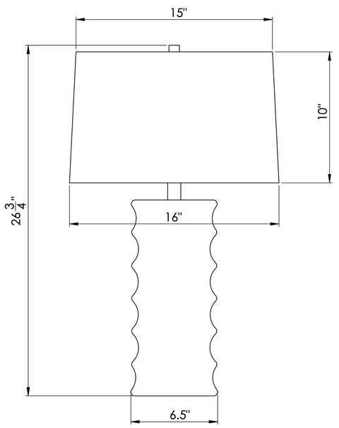 Antonio Modern Column Accent Table Lamp