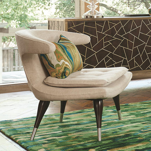 Timeless Minimalist Armless Club Lounge Chair with Low Back