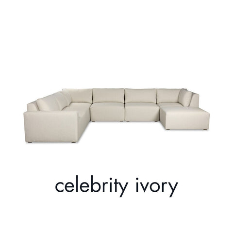 Archie Contemporary Modular Sectional Sofa with Armrests