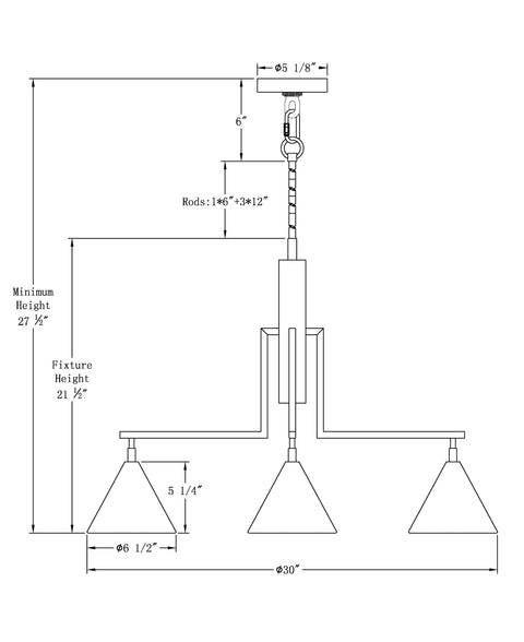 Aria Ambient Mid Century Modern Chandelier Ceiling Light