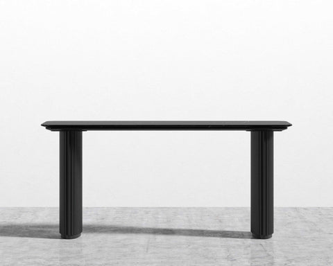 Athena Timeless Minimalist Modern Fluted Marble Writing Desk