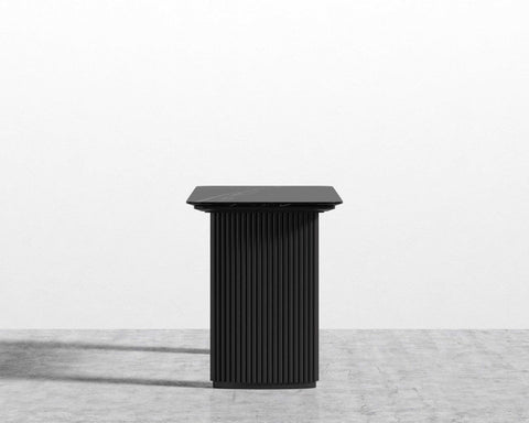 Athena Timeless Minimalist Modern Fluted Marble Writing Desk