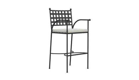 Outdoor Living & Garden Art Deco Bar Stool with Cross Back
