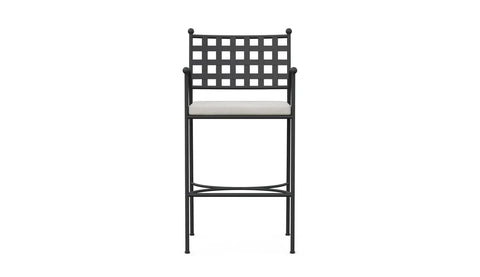 Outdoor Living & Garden Art Deco Bar Stool with Cross Back