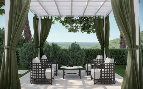 Traditional Club Armchair with Fixed Arms and Barrel Back