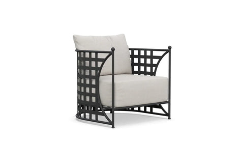 Traditional Club Armchair with Fixed Arms and Barrel Back