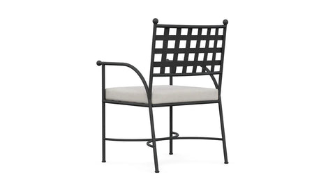 Outdoor Living & Garden Traditional Armchair with Fixed Round Arms