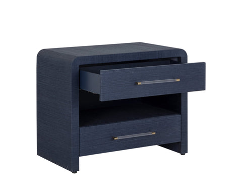 Global Eclecticist Curved Modern Nightstand