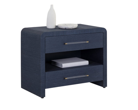Global Eclecticist Curved Modern Nightstand
