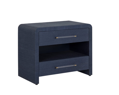 Global Eclecticist Curved Modern Nightstand