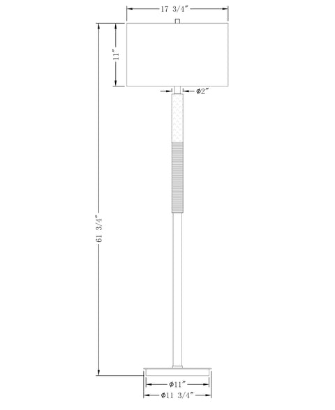 Atlantic Column Floor Lamp for Contemporary Accent Spaces
