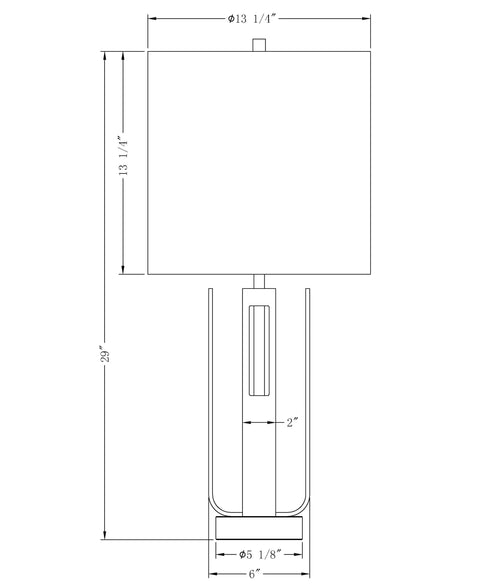 Atticus Column Cut-Out Table Lamp for Modern Accent Spaces