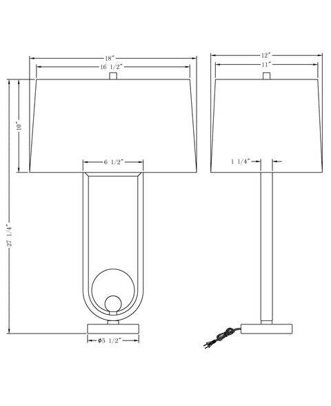 Atwood Elegant Modern Column Accent Table Lamp