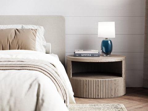 Audrey Modern Handcrafted Drum Table Lamp