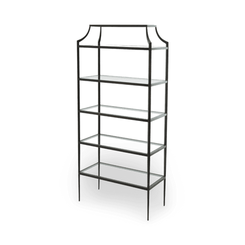 Lescot Etagere Bookshelf with Bronze Finish for Contemporary Spaces