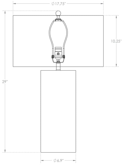 Avery Ambient Etched Column Table Lamp Modern Cylinder