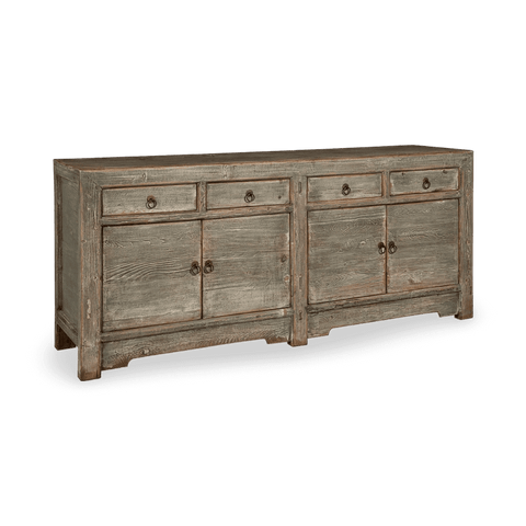 Flemmer Rustic Sideboard with Antique Distressed Finish Cabinet