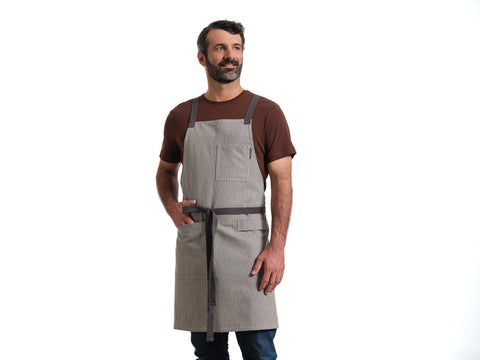 Pinafore Stripe Adjustable Crossback Apron
