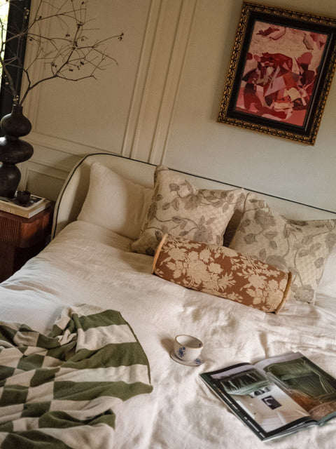 Powered by People Artful Traditionalist Textured Reversible Bolster Pillow - 8 x 24 - 9 x 36 - 9 x 48