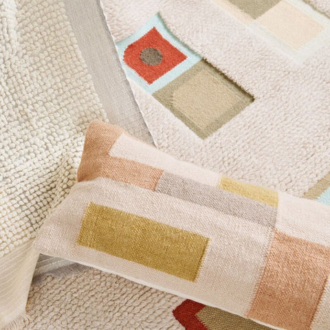 Artful Traditionalist Handwoven Graphic Lumbar Throw Pillow